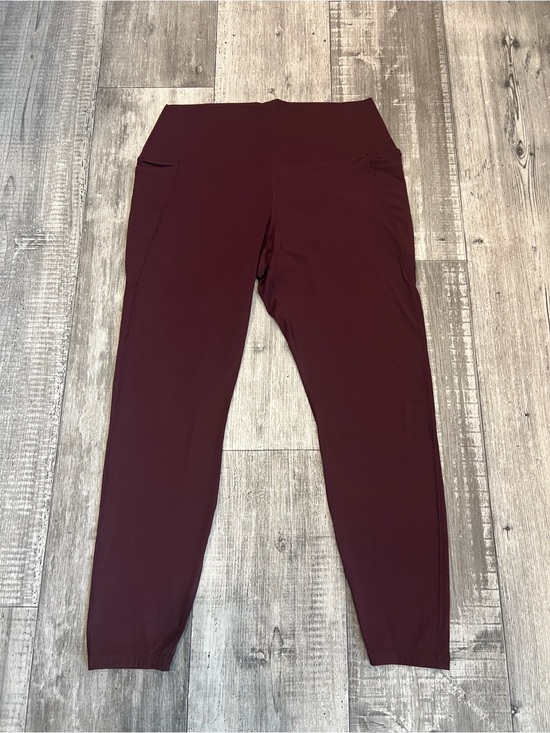 Spyder Pants - Women's Spyder High-Waist Active Athletic Leggings - Size Large-Deep Burgundy